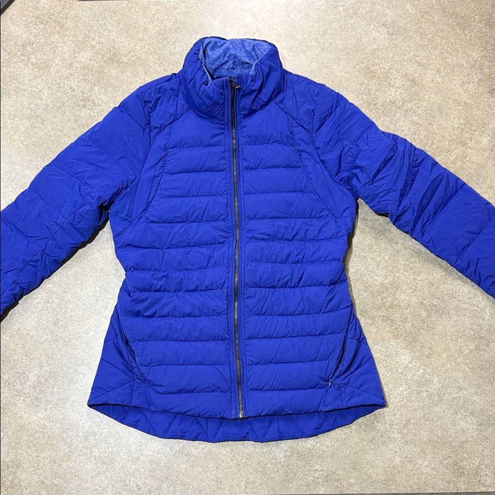 Lululemon FLUFFED UP JACKET Pigment Blue Down Puffer Jacket Size 6/8